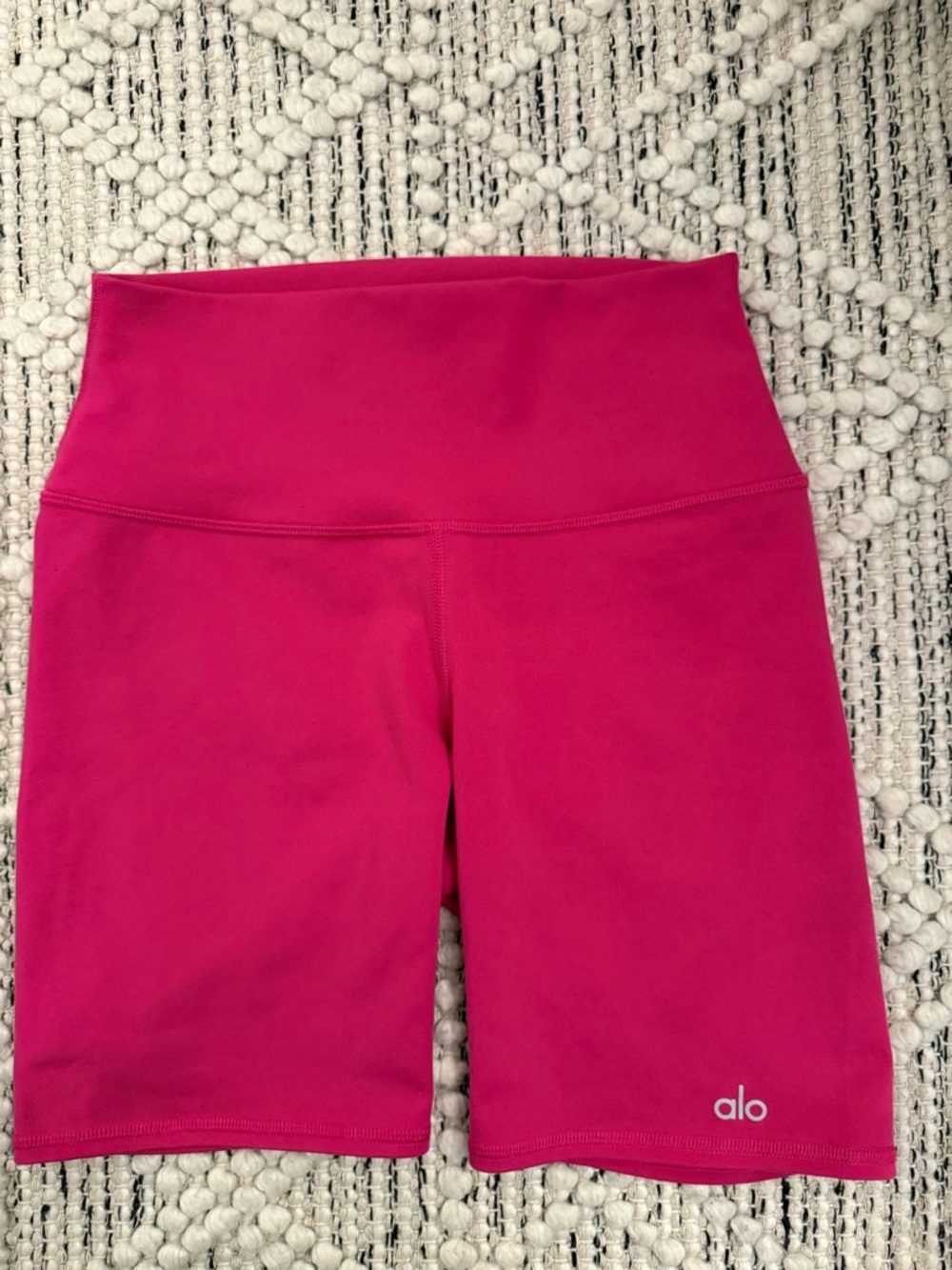 ALO Yoga High-Waist Bike Shorts in Bright Fuchsia